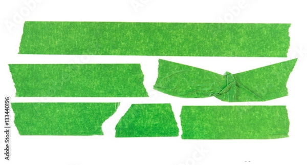 Obraz Set of green masking tape pieces