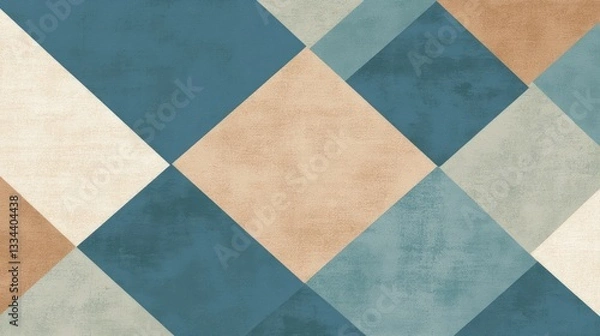 Fototapeta Diamond pattern, muted tones, textured background