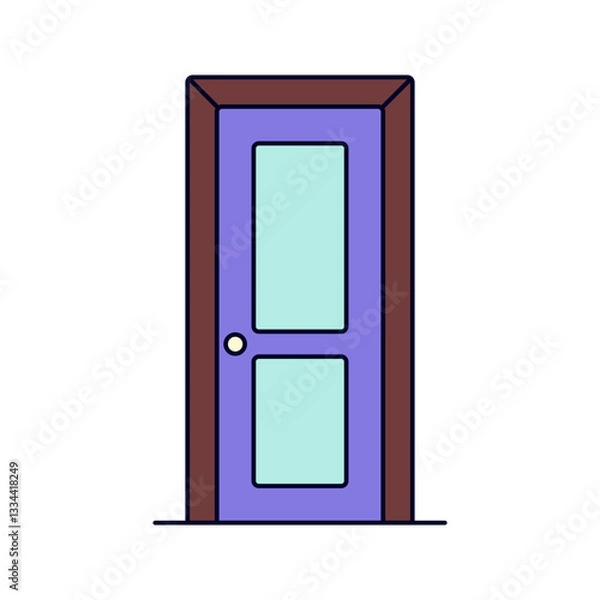 Fototapeta purple door Illustration