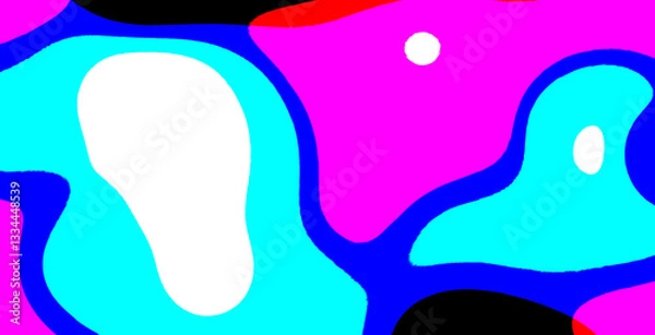 Fototapeta Vibrant, saturated, abstract, pop art wallpaper background poster
