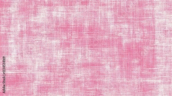 Fototapeta Pink linen texture with white highlights. Ideal for backgrounds, textile designs, or adding a rustic feel to your projects.