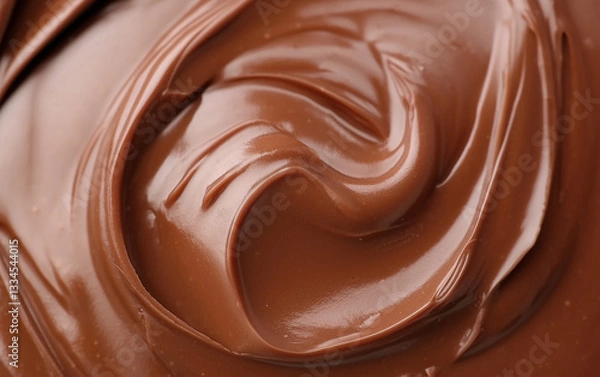 Fototapeta Delicious tasty chocolate cream as background top view closeup
