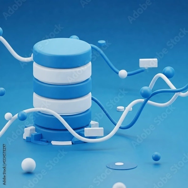 Obraz Database. Computer data management