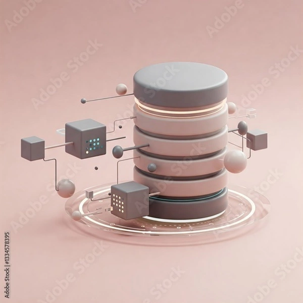 Obraz Database. Computer data management