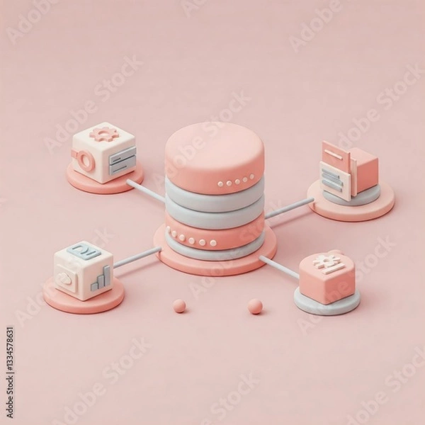 Obraz Database. Computer data management