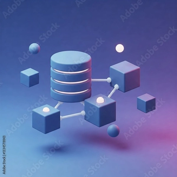 Obraz Database. Computer data management