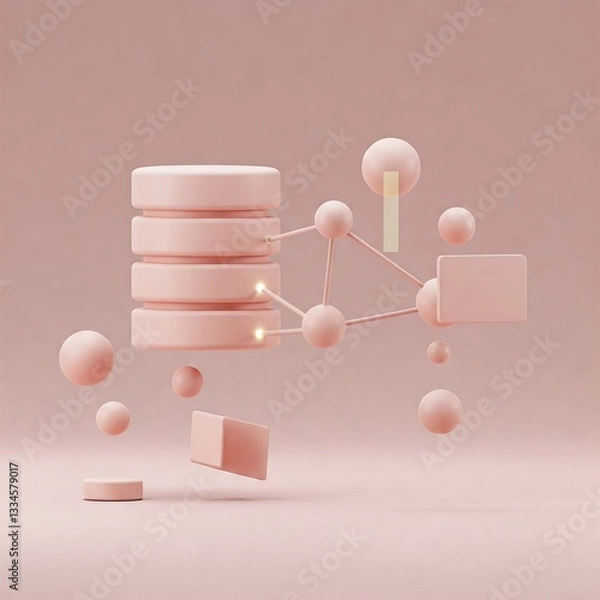 Obraz Database. Computer data management