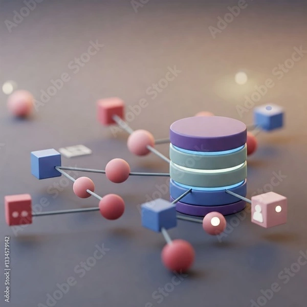 Obraz Database. Computer data management