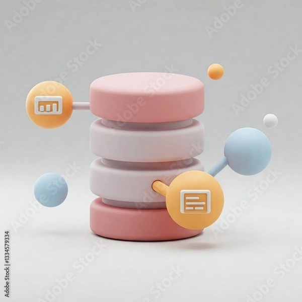 Obraz Database. Computer data management