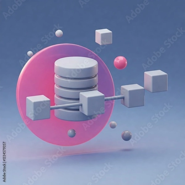 Obraz Database. Computer data management