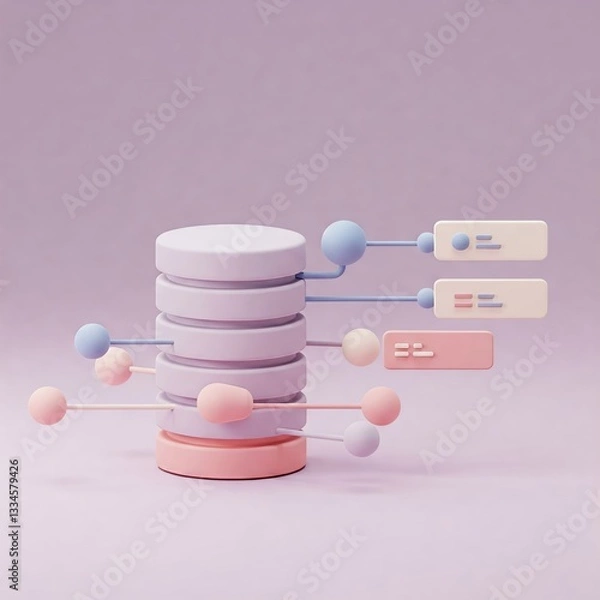 Obraz Database. Computer data management