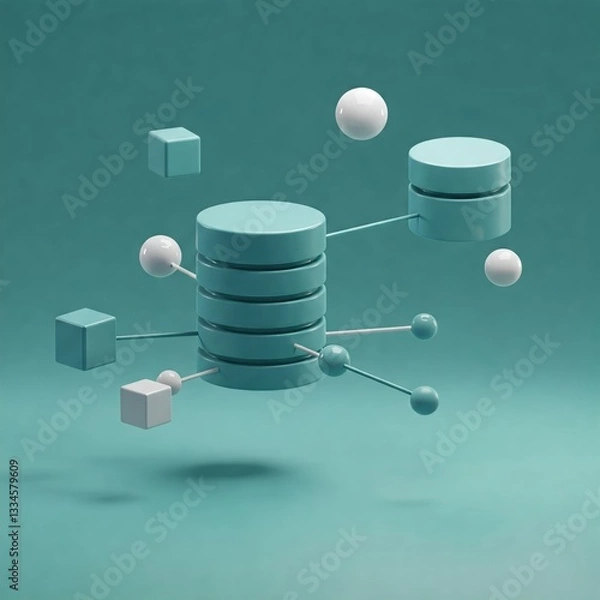 Obraz Database. Computer data management