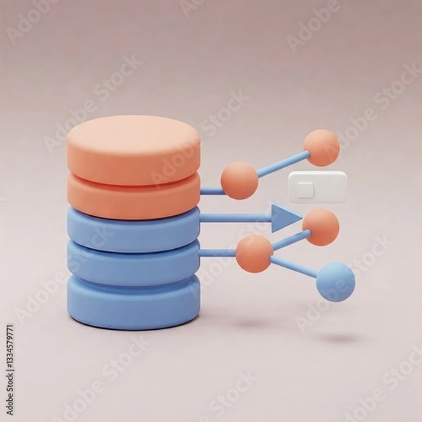 Obraz Database. Computer data management