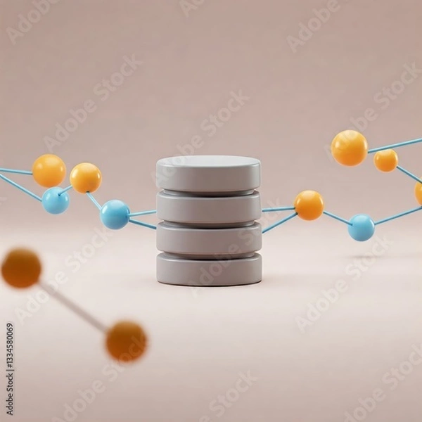 Obraz Database. Computer data management