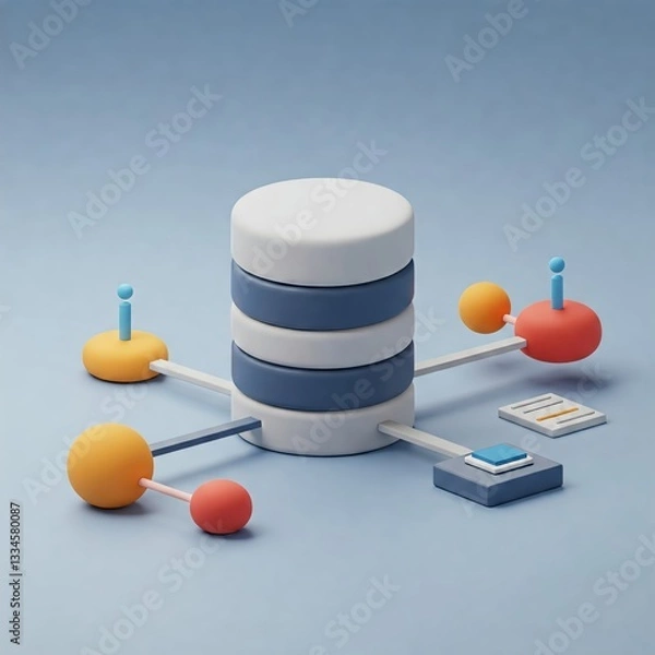 Obraz Database. Computer data management