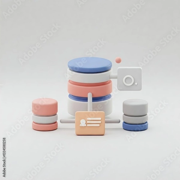 Obraz Database. Computer data management