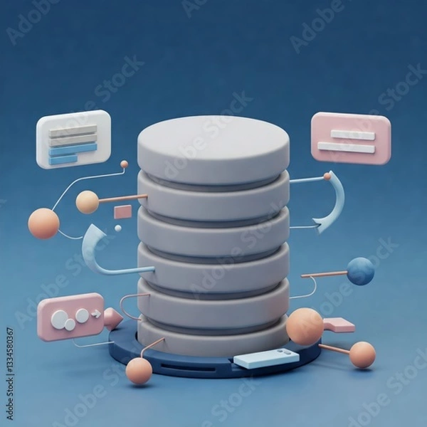 Obraz Database. Computer data management