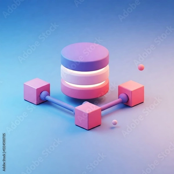 Obraz Database. Computer data management