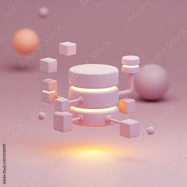 Obraz Database. Computer data management