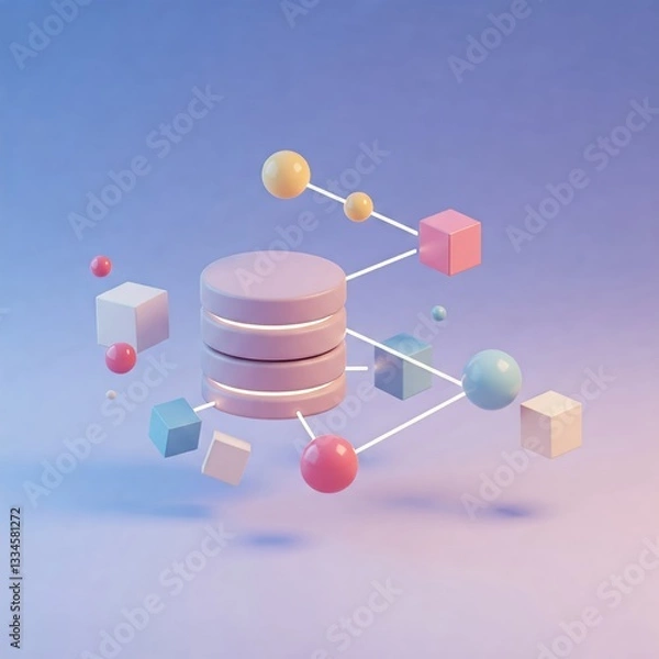 Obraz Database. Computer data management