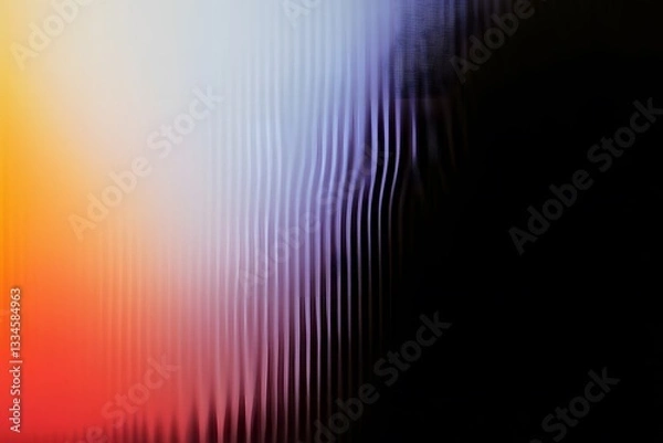 Fototapeta Colorful vertical lines form abstract shapes and gradations of light