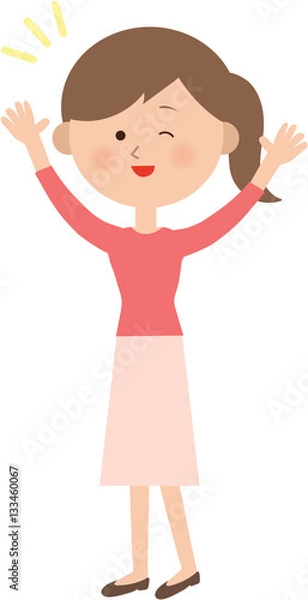 Obraz 女性　喜ぶ　ハッピー