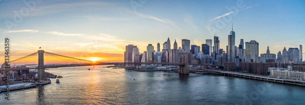 Obraz nyc skyline at sunset