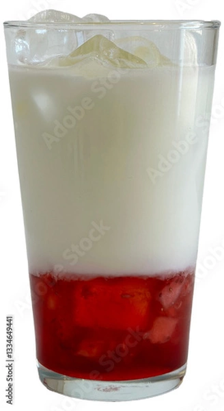 Obraz 딸기 라떼 Strawberry latte