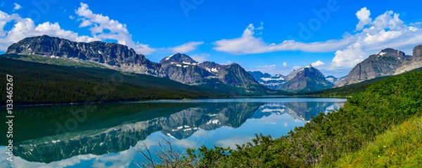 Obraz Lake Sherburne Morning Reflection