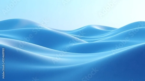 Obraz Serene Blue Waves Abstract Background for Tranquil Designs