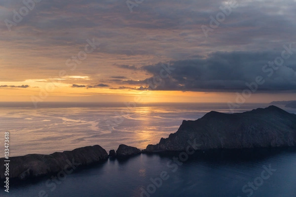 Fototapeta Sunset over Anacapa Island in the Channel Islands National Park