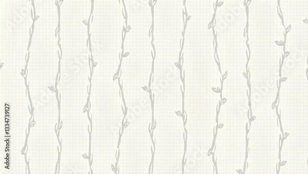 Fototapeta Minimalist vine seamless tile pattern with abstract vine shapes and soft grey hues ideal for modern offices concept as Abstract vine shapes and soft grey hues create minimalist seamless tile pattern f