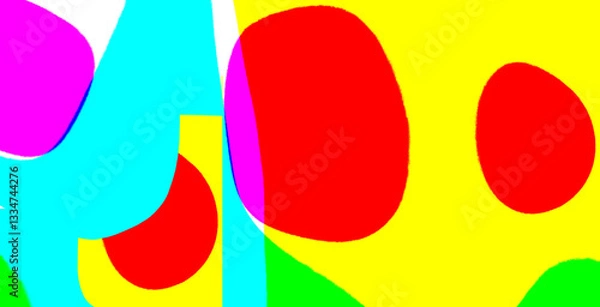 Fototapeta Vibrant, saturated, abstract, pop art wallpaper background poster