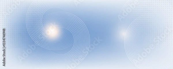 Fototapeta Abstract blue modern background with circle elements. Digital technology concept. vector illustration