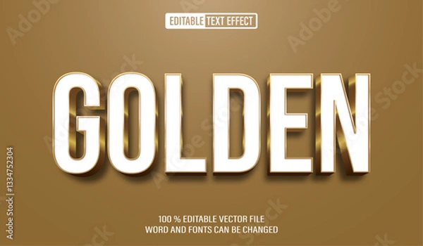 Obraz Golden 3d editable text effect style