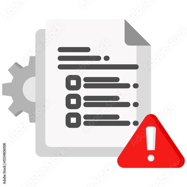 Obraz Risk Management icon in Flat Color Style. Simple Vector Design. Simple Vector Flat Icon