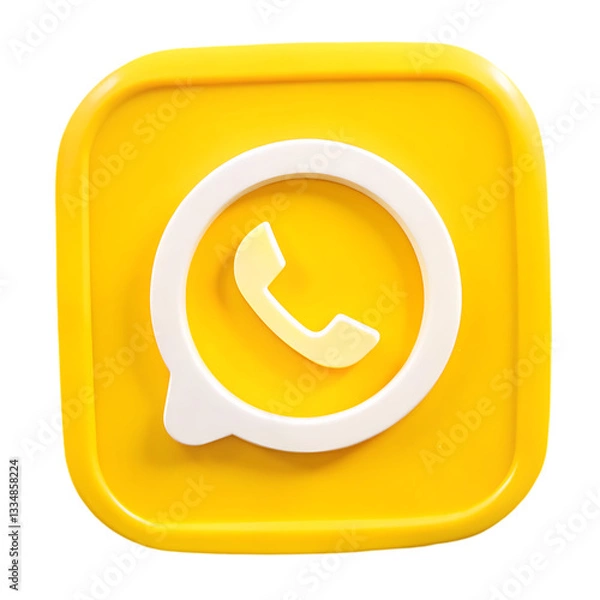 Obraz Yellow WhatsApp Icon