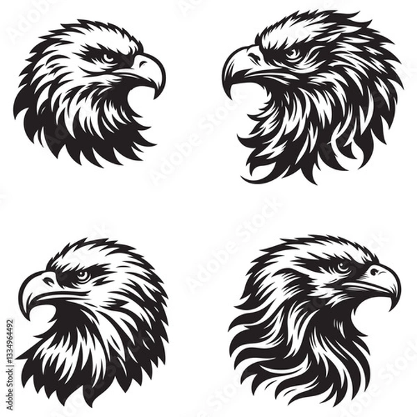 Obraz Eagle Head Silhouette Logo vector Illustration
