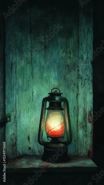 Fototapeta Dim Lantern, Persistent Depressive Disorder Dysthymia