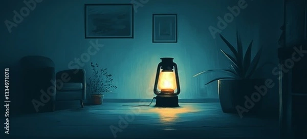 Fototapeta Dim Lantern, Persistent Depressive Disorder Dysthymia