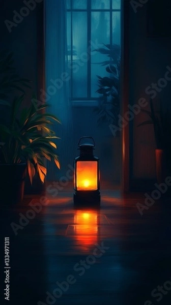 Fototapeta Dim Lantern, Persistent Depressive Disorder Dysthymia