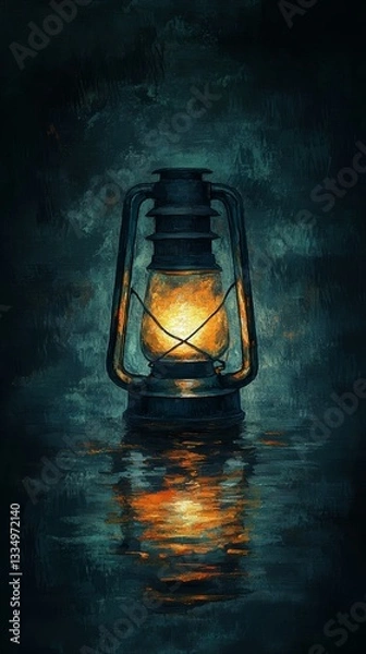 Fototapeta Dim Lantern, Persistent Depressive Disorder Dysthymia