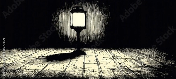 Fototapeta Dim Lantern, Persistent Depressive Disorder Dysthymia