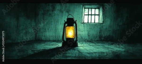 Fototapeta Dim Lantern, Persistent Depressive Disorder Dysthymia