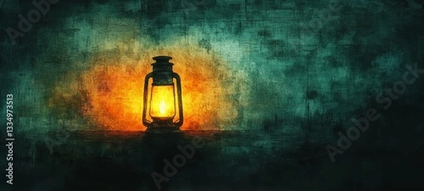 Fototapeta Dim Lantern, Persistent Depressive Disorder Dysthymia