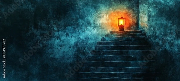 Fototapeta Dim Lantern, Persistent Depressive Disorder Dysthymia