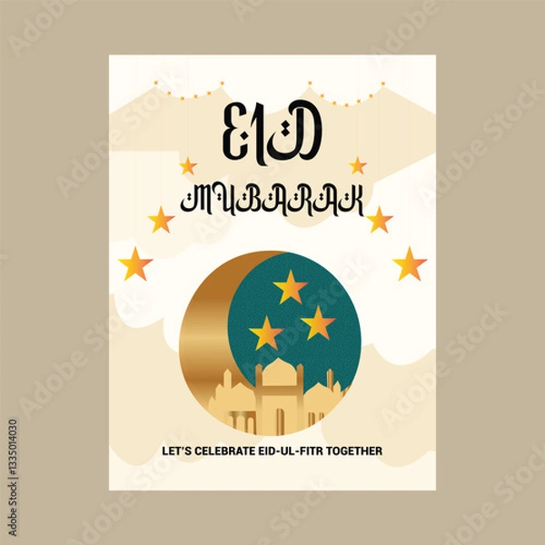 Fototapeta Eid Mubarak Flyer Eid-ul-Fitr Poster