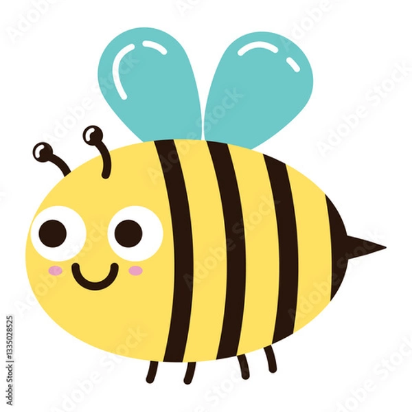 Fototapeta Vector image of a cute bee