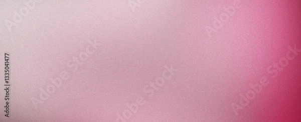 Fototapeta Pink grainy gradient background with noise texture in light pastel color for banner poster backdrop design and copy space
