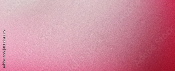 Fototapeta Pink grainy gradient background with noise texture in light pastel color for banner poster backdrop design and copy space